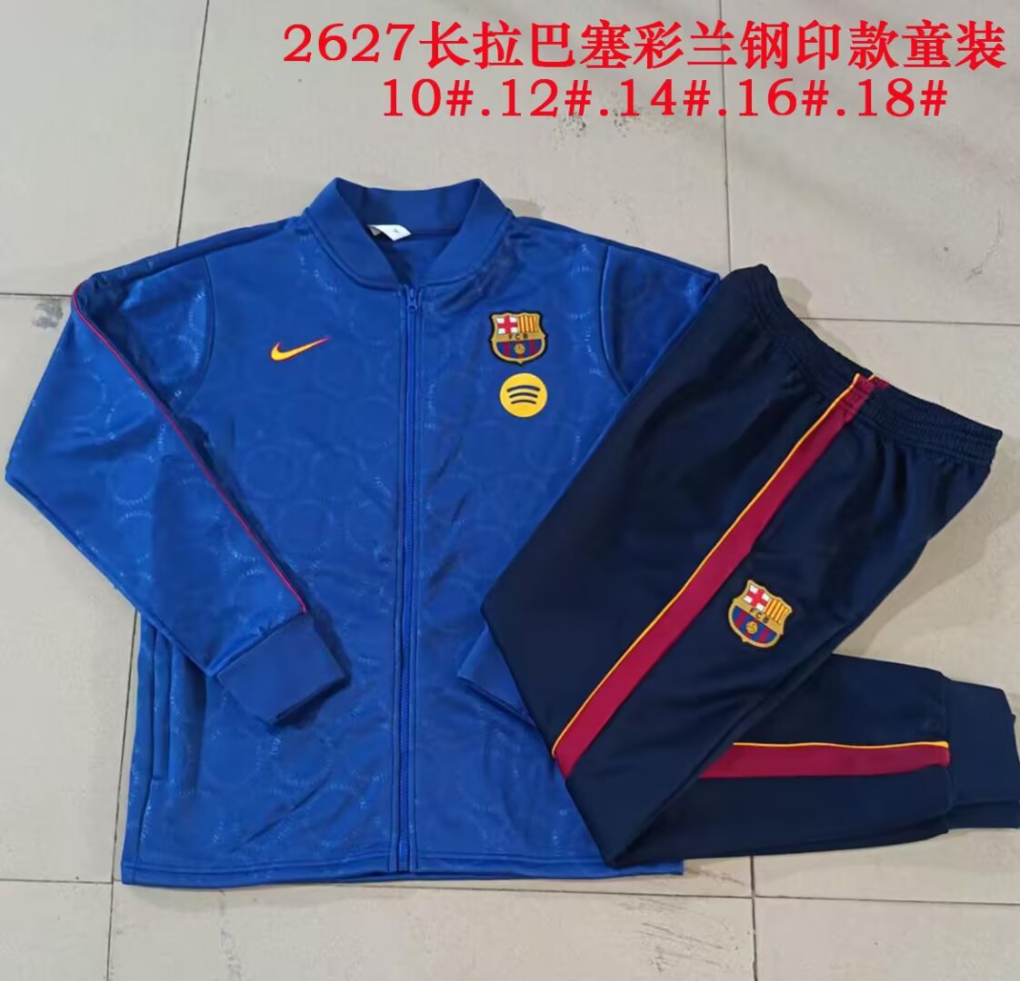 Kids Barcelona 26/27 Tracksuit - Blue